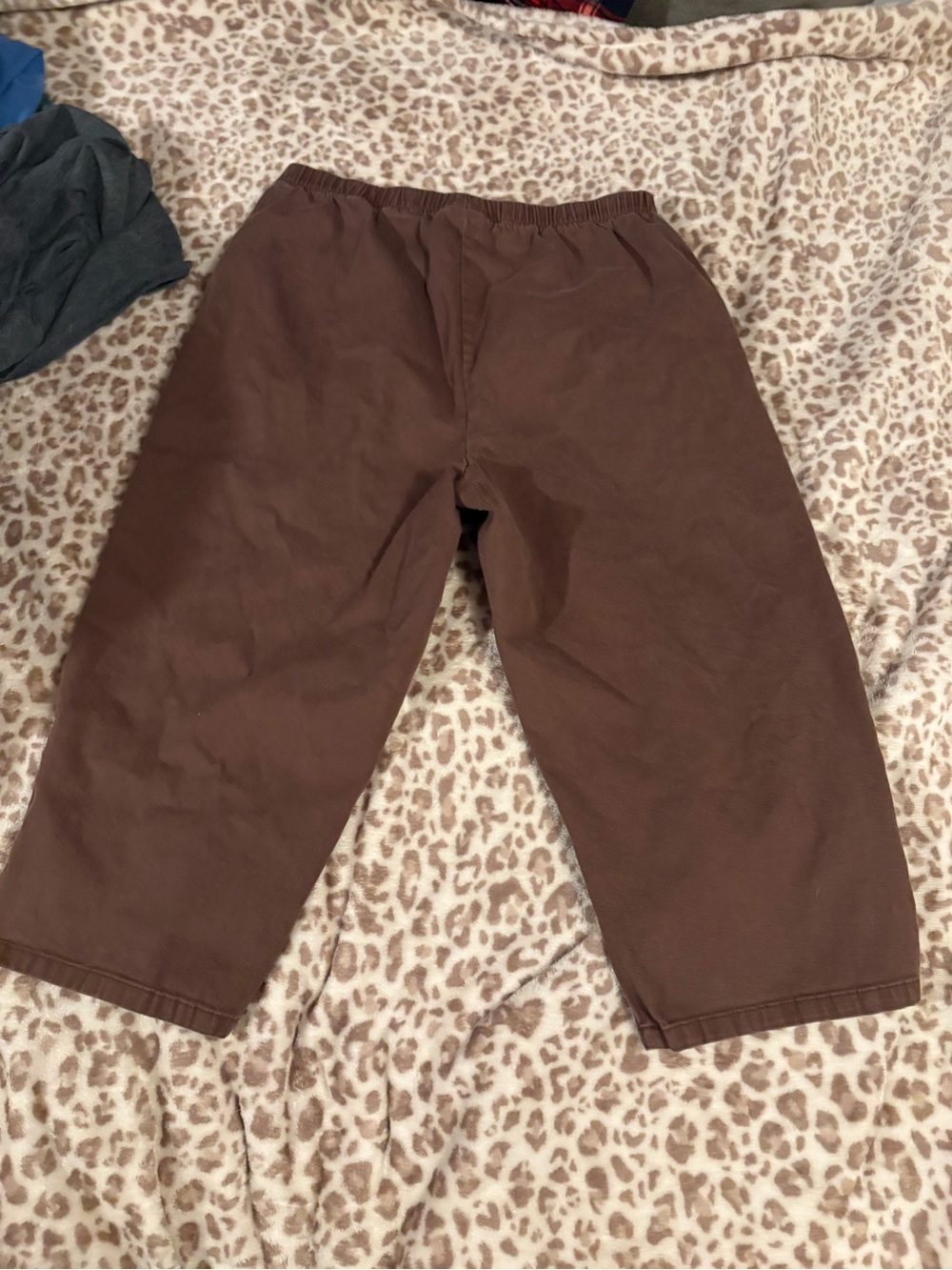 Vintage Brown Cropped Pants Size Large - Picture 9 of 9